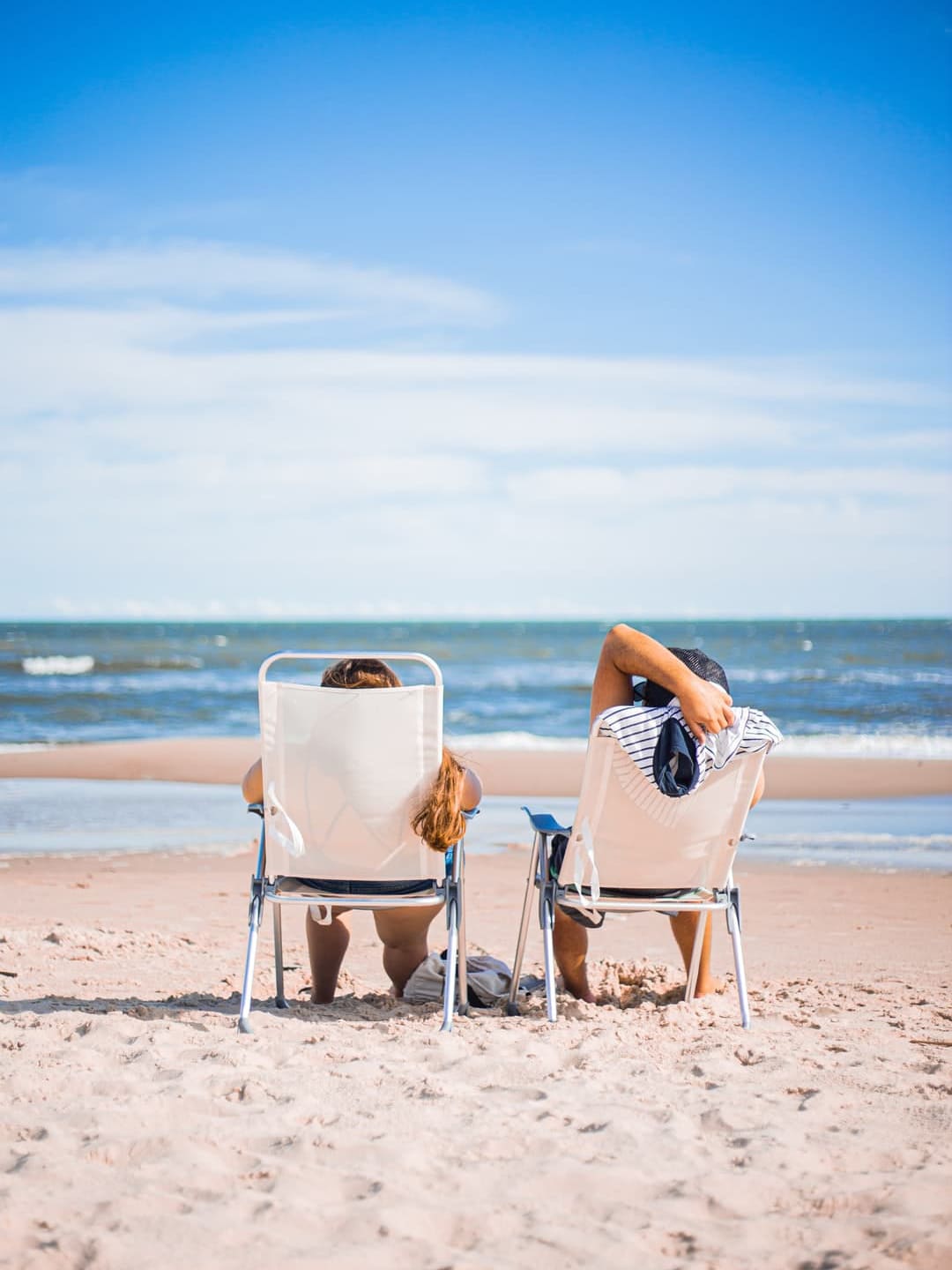couple relaxing at beach