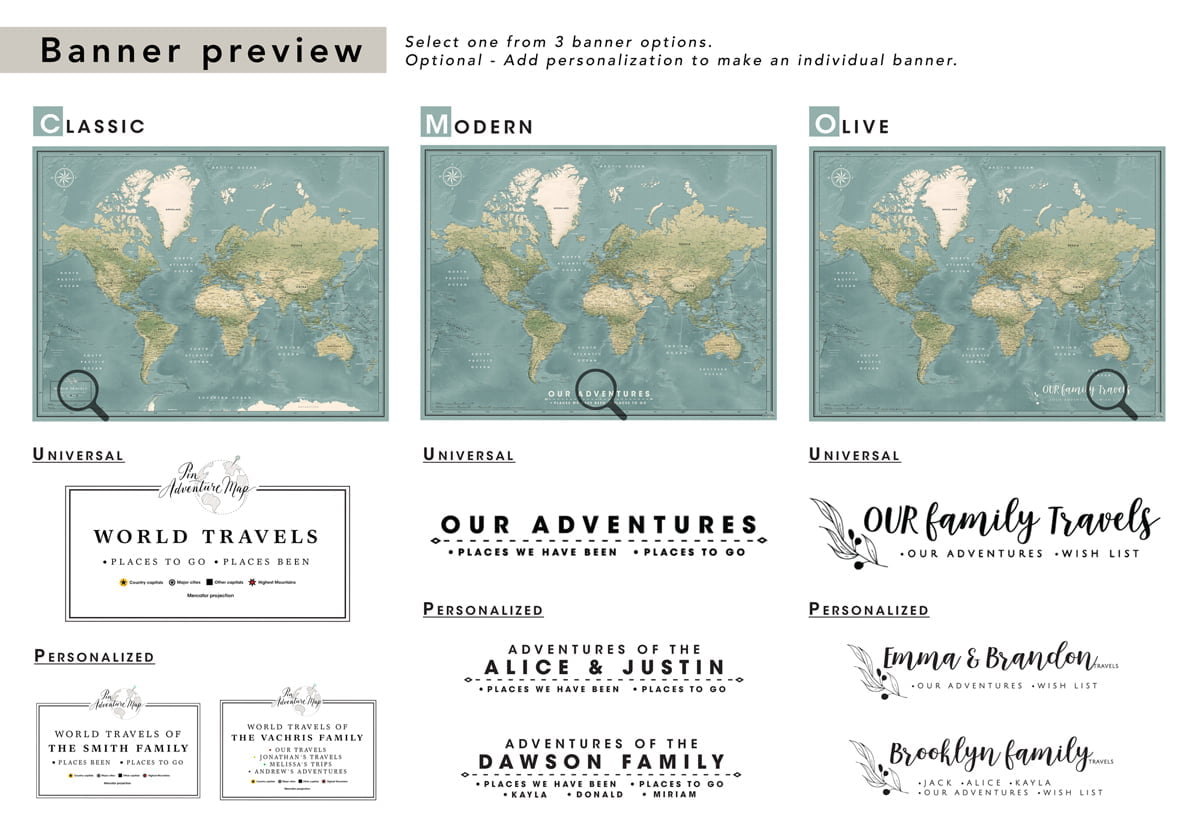 Customizable Canvas World Map Pinboard - Perfect Gift for Travelers 