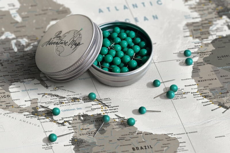 Travel Map Push Pins Many Colors To Choose From