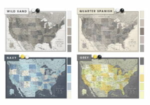 Epic Adventure Maps The United States Push Pin Map 24 x 17 Multicolored Pushpins Included Unframed Travel Map to Mark Your Travels Around The USA 
