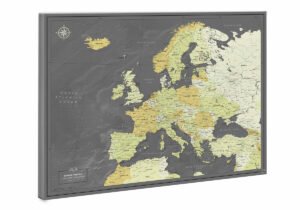 push pin travel map europe