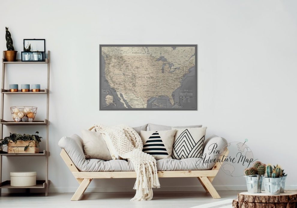 map with pins for travel