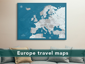 Europe pin maps